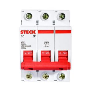 Disjuntor Trifásico 125A 3P CURVA C 10KA Steck SDD3C125