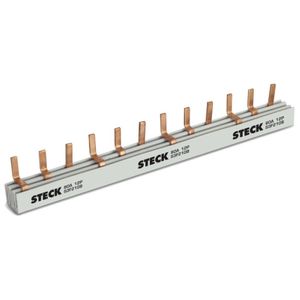 Barramento Trifásico 80A 220/440V 12P Din Gelo Steck S3F210B