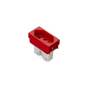 Módulo Tomada 2P+T 10A 250V Stella Vermelho Steck 868060VM