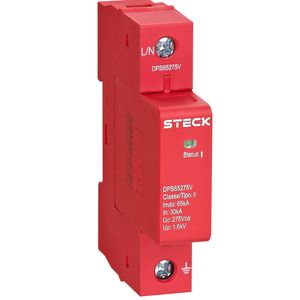 Dispositivo de Proteção Contra Surtos 65kA 275V Vermelho Steck DPS65275V