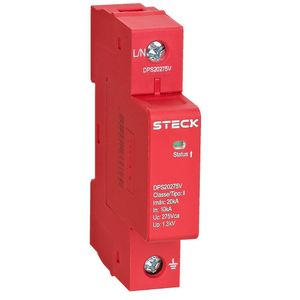 Dispositivo de Proteção Contra Surtos 20kA 275V Vermelho Steck DPS20275V