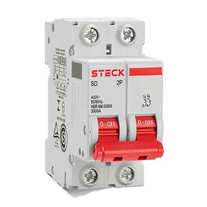 Disjuntor Bipolar 63A 2P CURVA C 3KA Steck SDD62C63