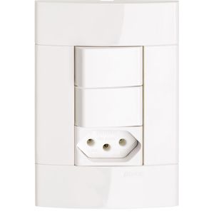 Conjunto 2 Interruptores Simples + Tomada 2P+T 10A 250V Decor Schneider Electric PRM044721