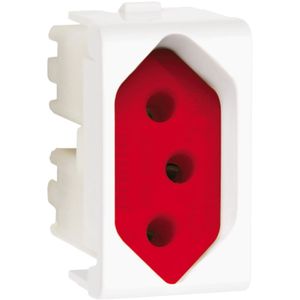 Modulo Tomada 2P+T 20A 250V Fundo Vermelho 1M Br Schneider Electric PRM04741