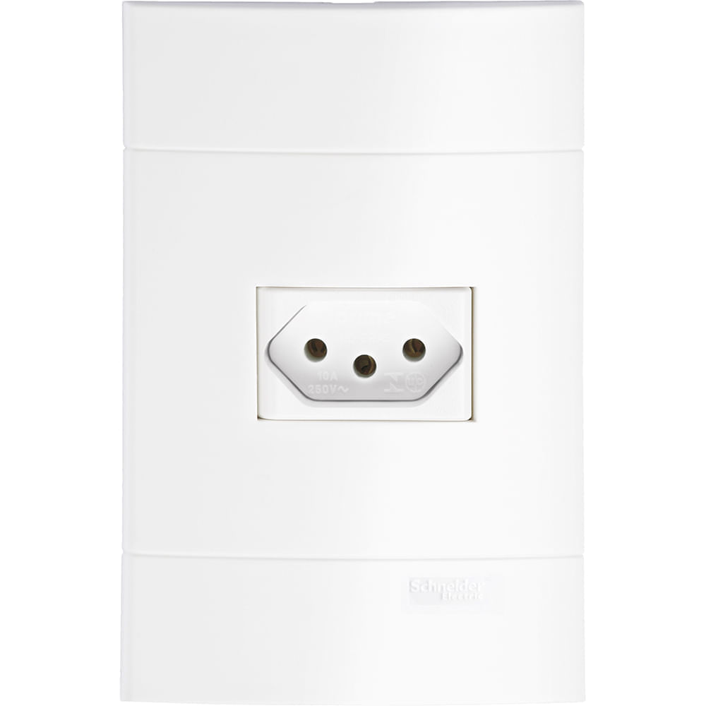 Tomada 2P+T 20A 250V Lunare Schneider Electric PRM444731 - Steck