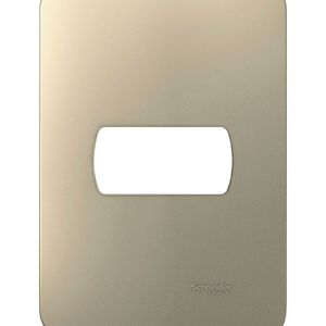 Placa+Suporte 4X2 1 Posto Dourada Schneider Electric S3B77113