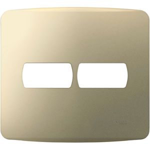 Placa+Suporte 4X4 2 Postos Dourada Schneider Electric S3B77423