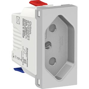 Módulo Tomada 2P+T 10A Borne Automático Alumínio Orion Schneider Electric S70205174