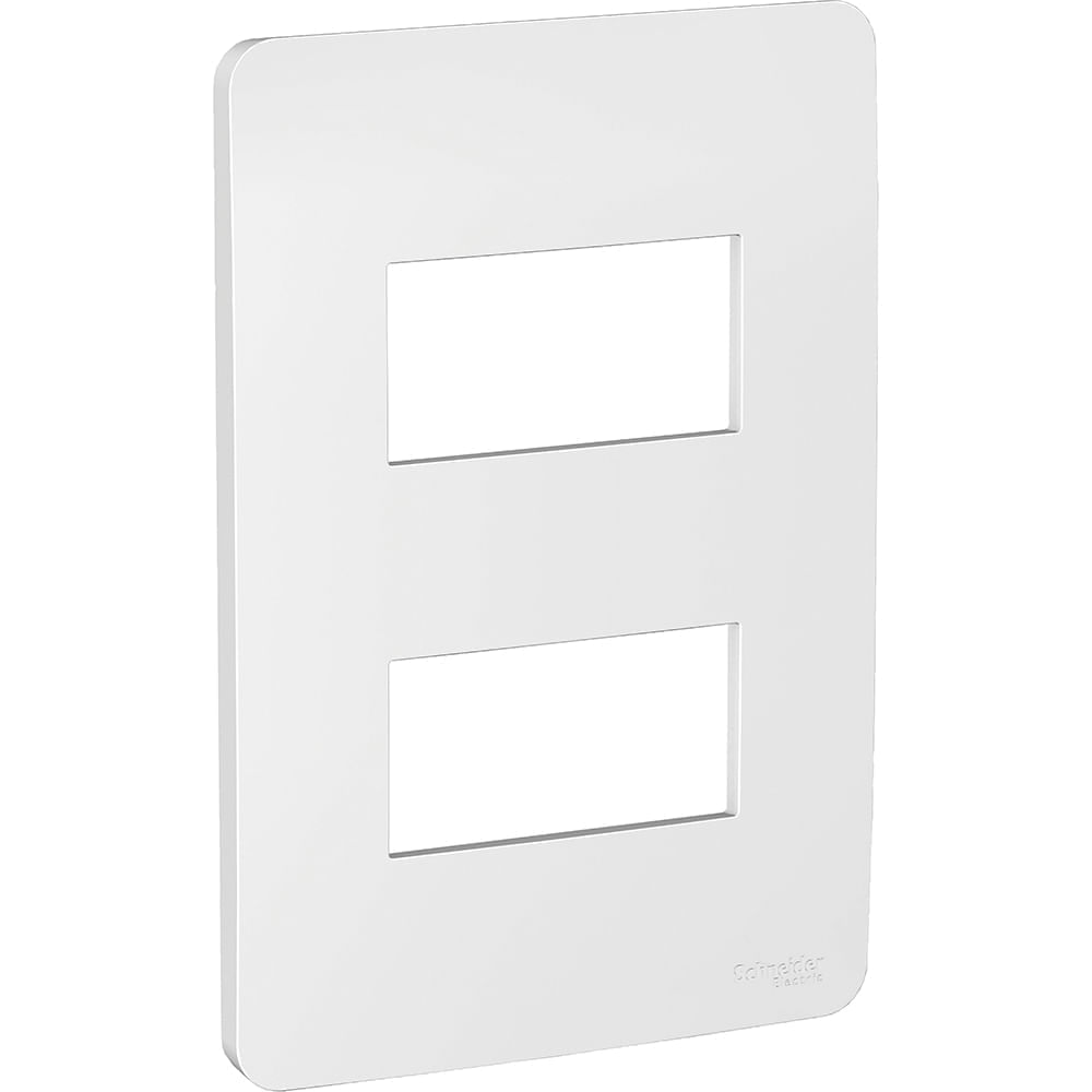 Placa 4X2 2 Postos Gamma Silver (Prata) Orion Schneider Electric
