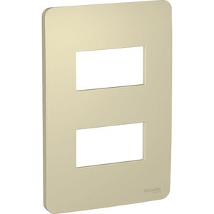 Placa 4X2 2 Postos Horizon Gold (Dourada) Orion Schneider Electric S730121234