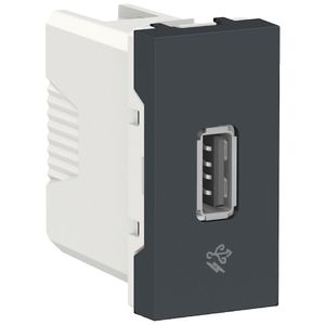 Módulo Tomada Carregador Usb 2.0 1A 127  220V Grafite Orion Schneider Electric S70547094