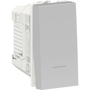 Modulo Duplo Pulsador Universal (Sem Gravacao) 10A 250V 1M Aluminium Schneider Electric S70100674