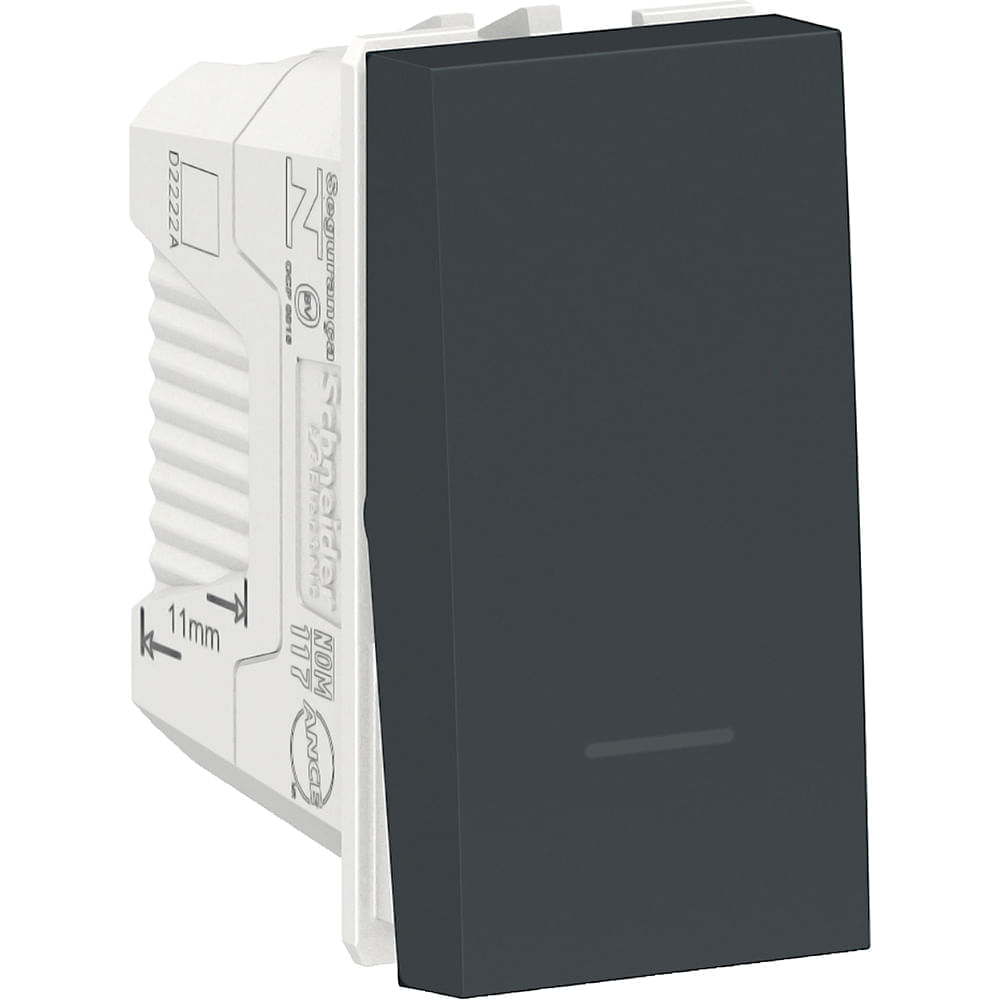 Módulo Pulsador Duplo Universal 10A 250V Grafite S70100694 Orion Schneider