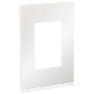 Placa+Suporte 4X2 3 Postos Class Br / White Glass Vertical Schneider Electric S734103809