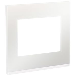 Placa+Suporte 4X4 6 Postos Class Br / White Glass Schneider Electric S734203809