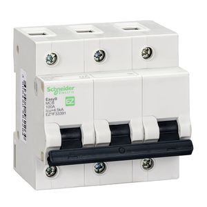 Disjuntor Easy9 3P 100A Curva C 4.5Ka 230/400V Schneider Electric EZ9F33391
