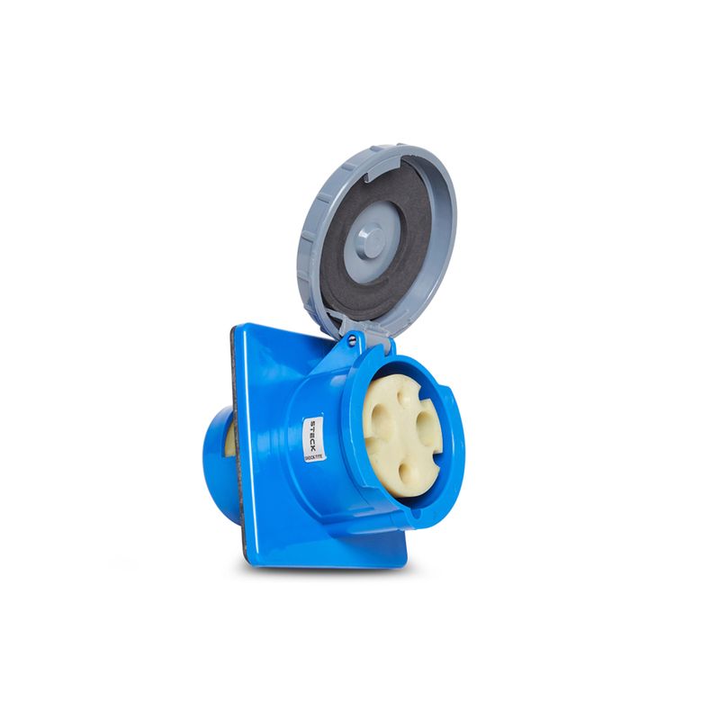 Tomada Embutir Shock Tite 2P+T 200A 200/250V2~ 6H Az Steck S3846W