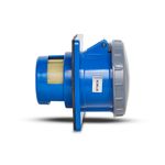 Tomada Embutir Shock Tite 2P+T 200A 200/250V2~ 6H Az Steck S3846W