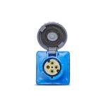 Tomada Embutir Shock Tite 3P+T 16A 200/250V 9H Az Ip67 Steck S4049W