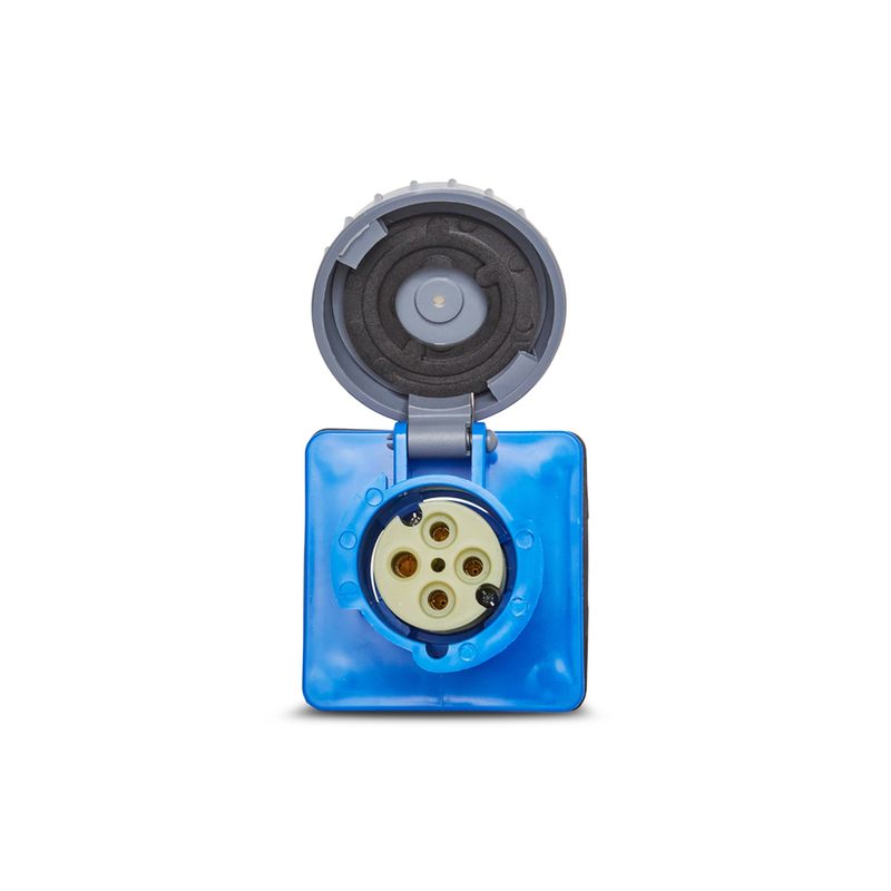 Tomada Embutir Shock Tite 3P+T 16A 200/250V 9H Az Ip67 Steck S4049W