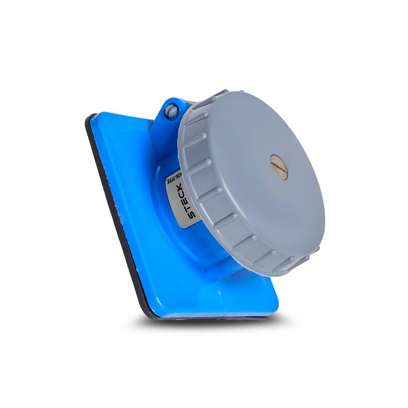 Tomada Embutir Shock Tite 3P+T 16A 200/250V 9H Az Ip67 Steck S4049W