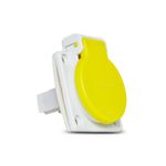 Tomada Quasar C/Tampa 2P+T 10A 250V Nbr14136 Amarela Steck S8640AM