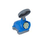Tomada Sobrepor Shock Tite 3P+T 32A 200/250V 9H Az Ip67 Steck S4209W