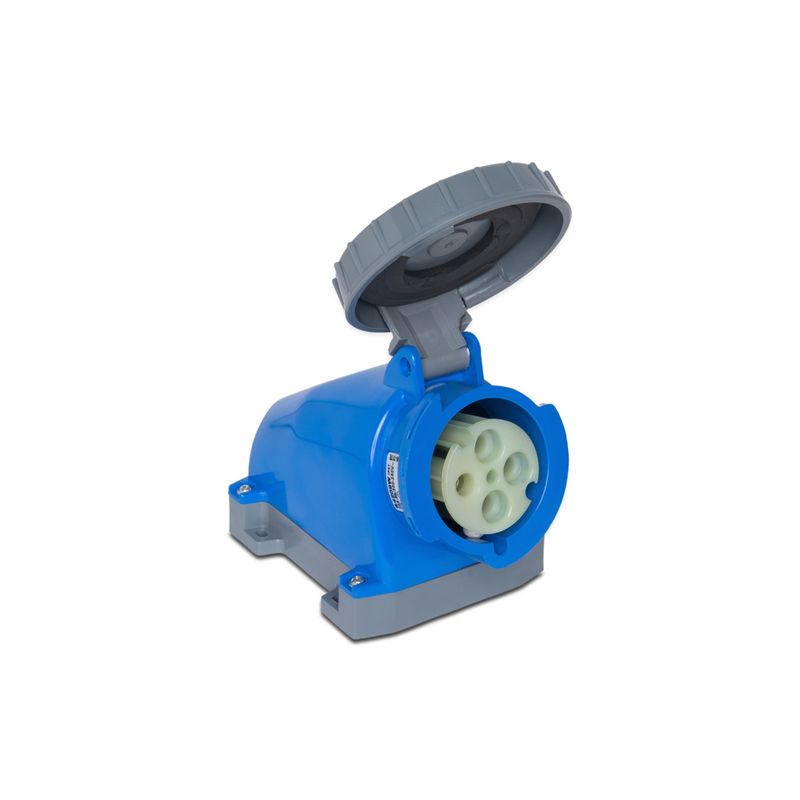 Tomada Sobrepor Shock Tite 3P+T 32A 200/250V 9H Az Ip67 Steck S4209W