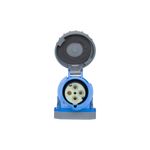 Tomada Sobrepor Shock Tite 3P+T 32A 200/250V 9H Az Ip67 Steck S4209W