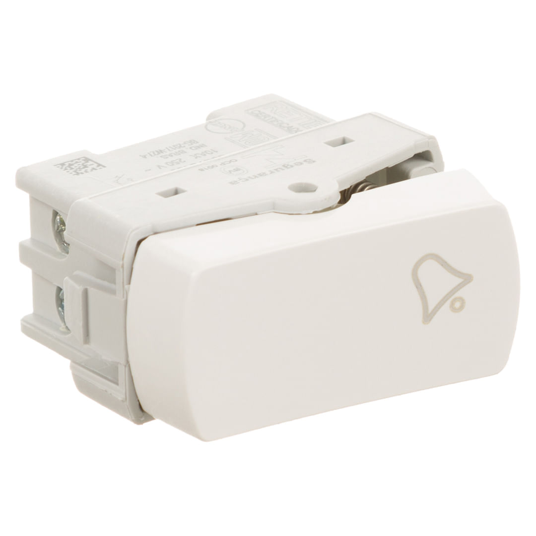 Módulo Pulsador Campainha Schneider Miluz Branco 10A