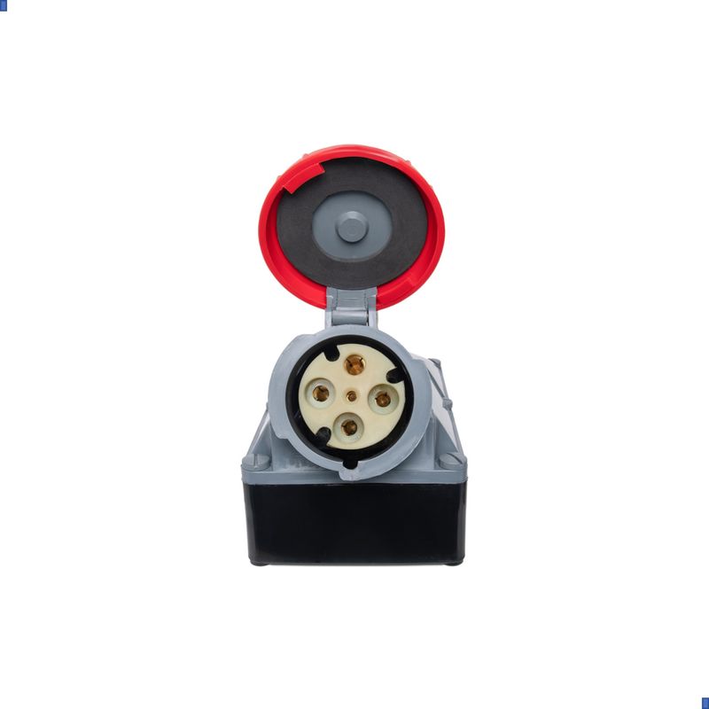 Tomada Sobrepor Brasikon 3P+T 125A 380/440V 6H Vm Ip67 Steck