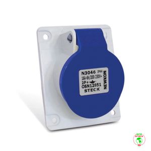Módulo Tomada Embutir Newkon 2P+T 16A Azul Steck N3046