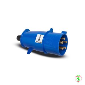 Plugue Newkon 3P+N+T 32A 200/250V 9H Az Ip44 Steck N5279