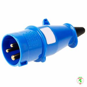 Plugue Newkon 2P+T 16A Azul Steck N3076