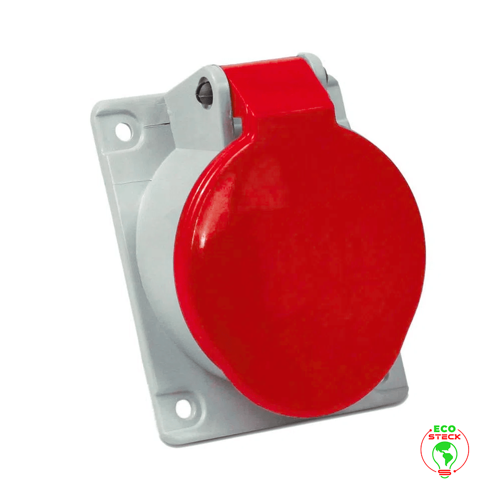 ちーえ Módulo Tomada Embutir Newkon 3P+T 32A Vermelho Steck N4246 - Steck