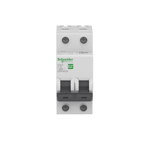 Disjuntor Easy9 2P 4A Curva C - 3Ka Schneider Electric EZ9F33204