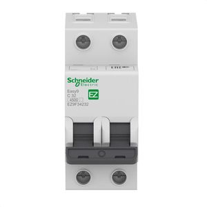 Disjuntor Easy9 2P 32A Curva C - 3000A Schneider Electric EZ9F33232