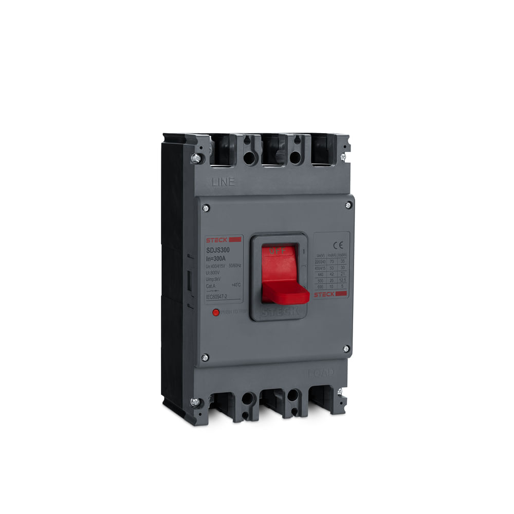 Disjuntor Tripolar 300A SERIE S400 690V Steck SDJS300 - Steck