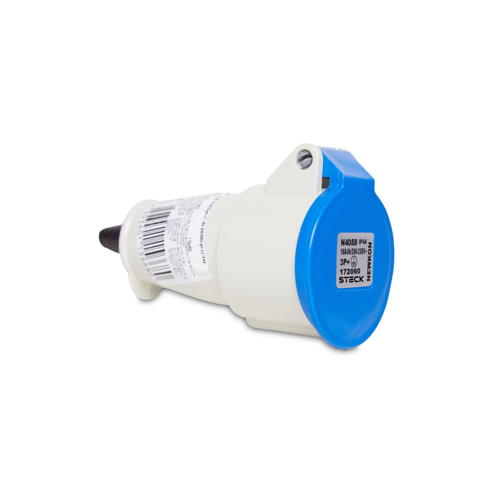 Acoplamento Newkon 3P+T 16A 200/250V 9H Az Ip44 Steck N4059 - Steck