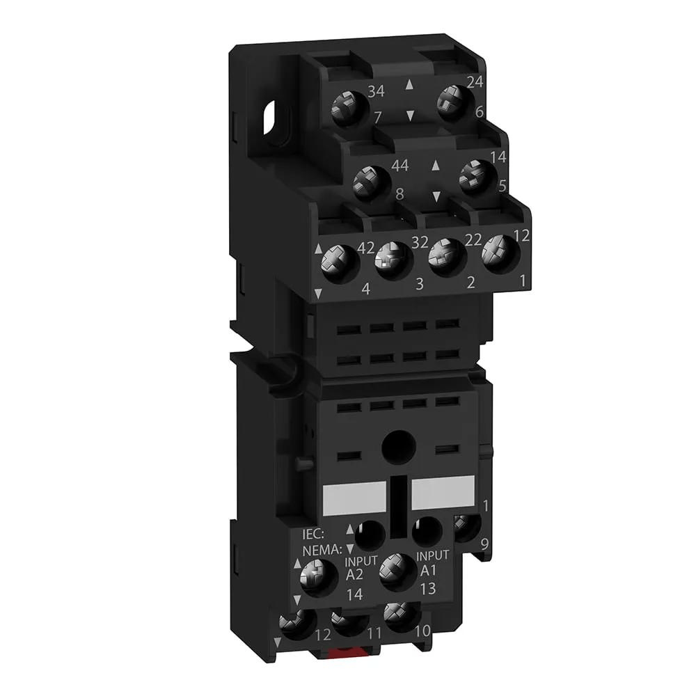 Base Para Relé RXM2 E RMX4 Contatos Mistos Conexão Parafuso RXZE2M114 Schneider