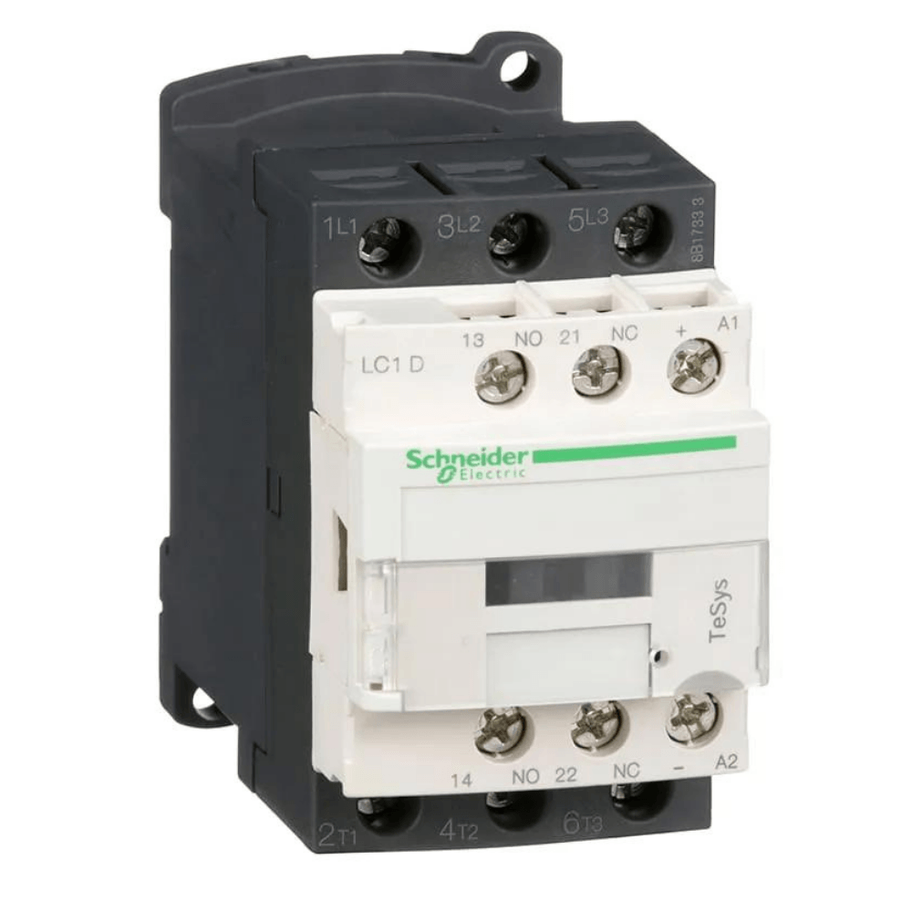 Contator 3P 12A 1Na+1Nf 24Vcc LC1D12BD Schneider