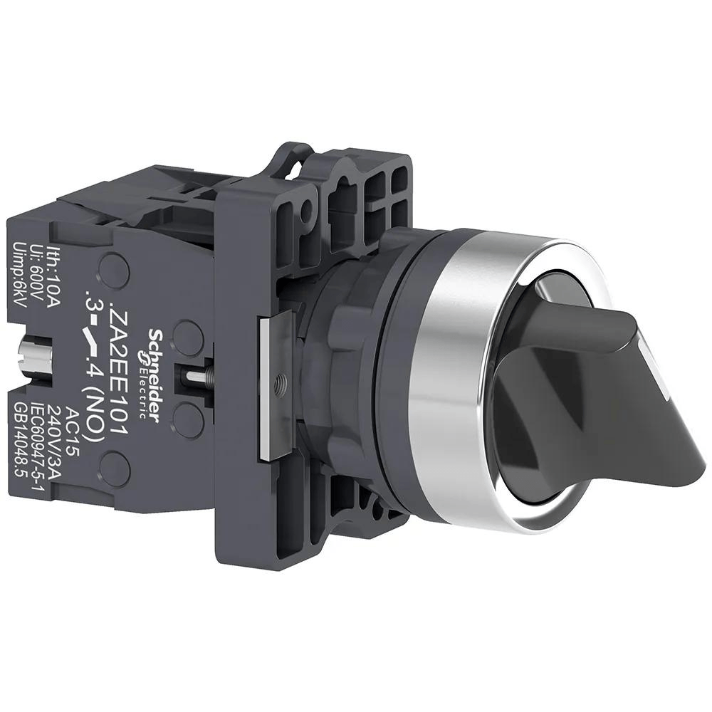 Comutador 22Mm Plástico Manopla Curta 3 Posições Retorno Centro 2Na XA2ED53 Schneider