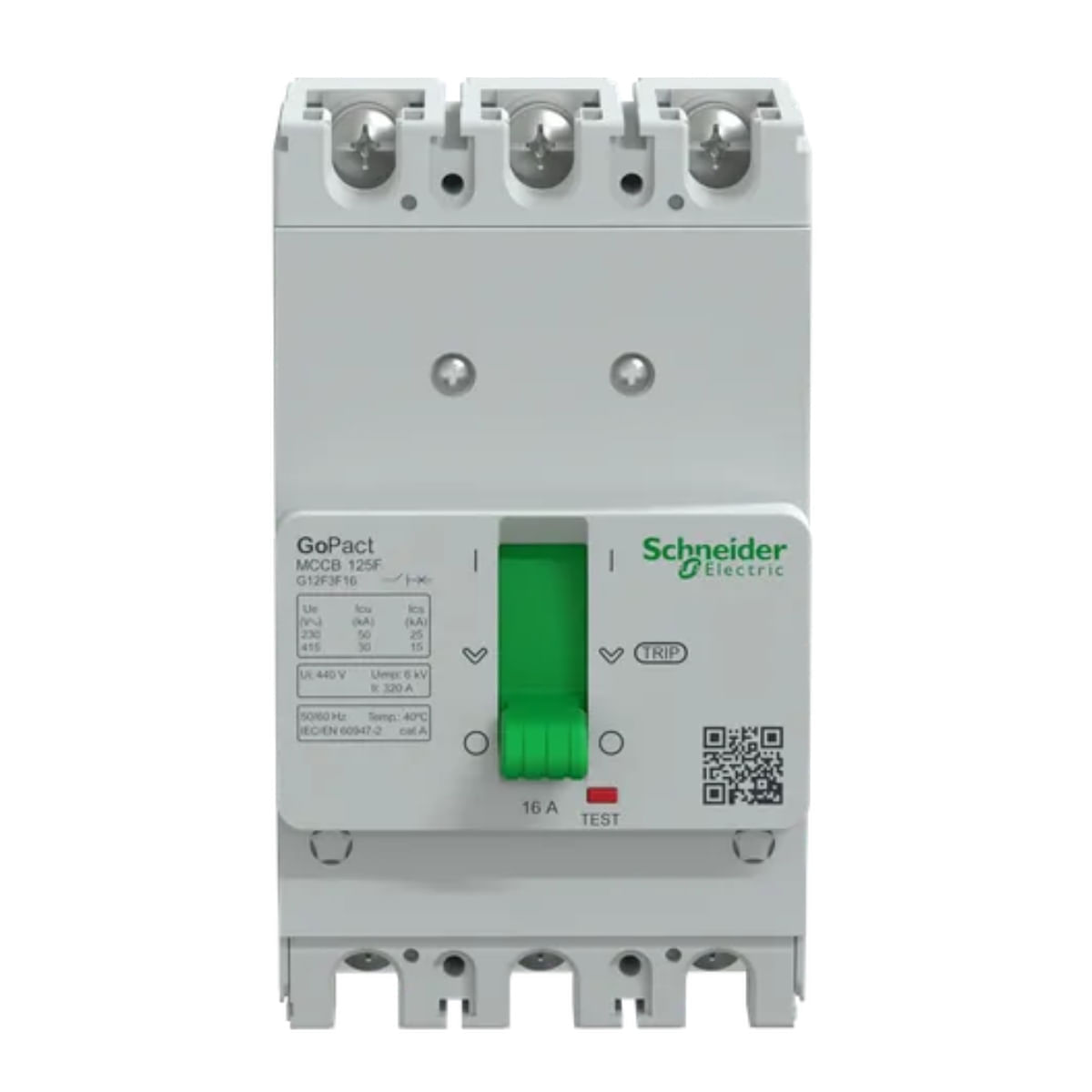 Disjuntor 3P Go Pact 20A 25Ka/220V-15Ka/380V Fixo G12E3F20 Schneider
