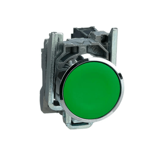 Botão 22Mm Metálico Retorno Por Mola Verde Na XB4BA31 Schneider Eletric