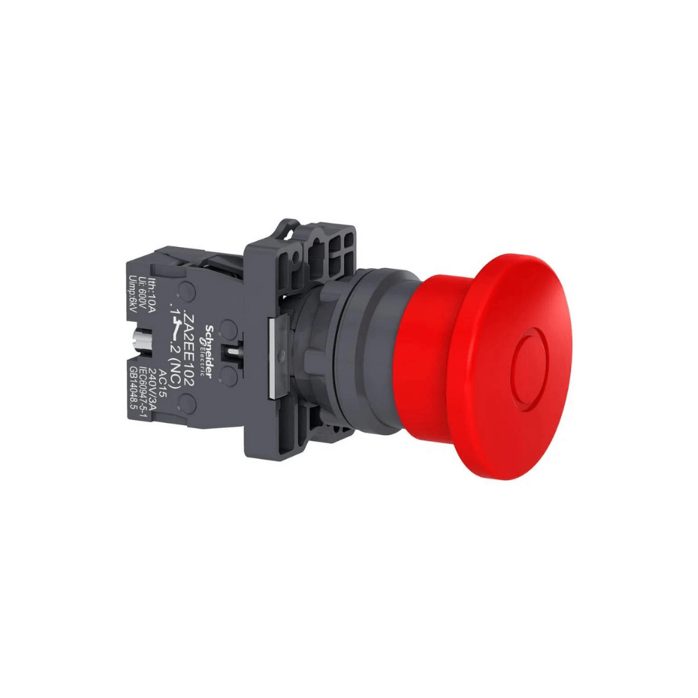 Botão 22Mm 1Nf Vermelho Soco Emergência Puxar D40Mm Xa2Et42 Plástico Schneider