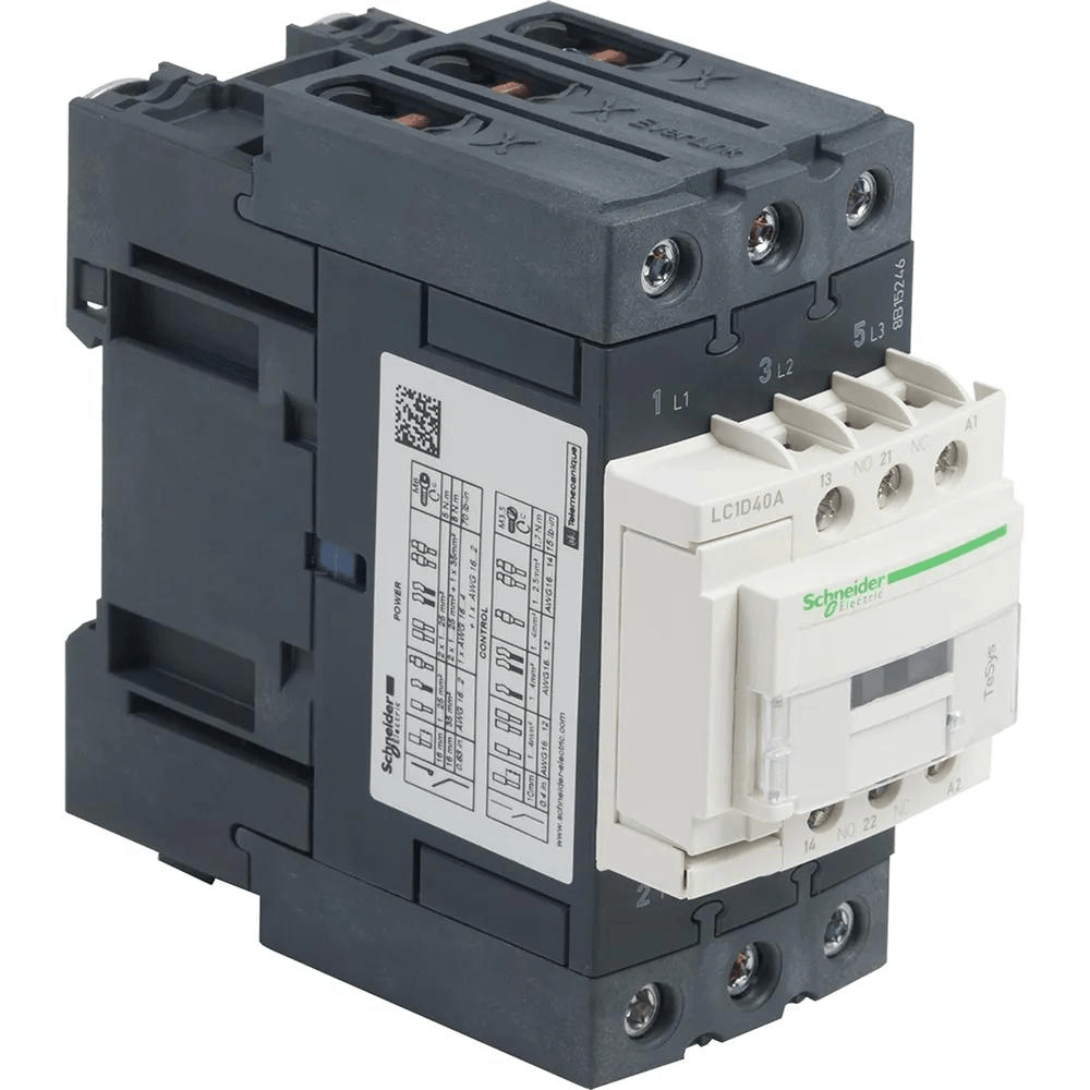 Contator 3P Tesys D Everlink 40A 1Na+1Nf 220Vca LC1D40AM7 Schneider