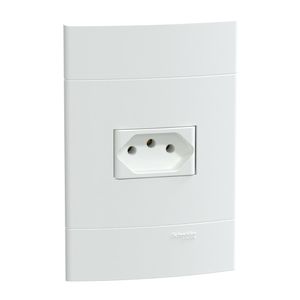 Conjunto Tomada Br 2P+T 10A 250V Branco Fosco, Schneider Electric, S411107