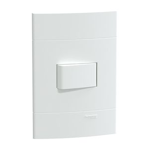 Conjunto Interruptor Simples 10Ax 250V Branco Fosco, Schneider Electric, S411007