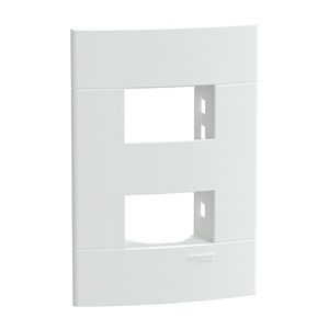 Placa+Suporte 4X2 De 2 Postos Separados Branca Fosca, Schneider Electric, S421227