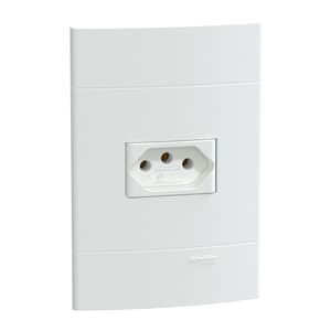 Conjunto Tomada Br 2P+T 20A 250V Branco Fosco, Schneider Electric, S411117